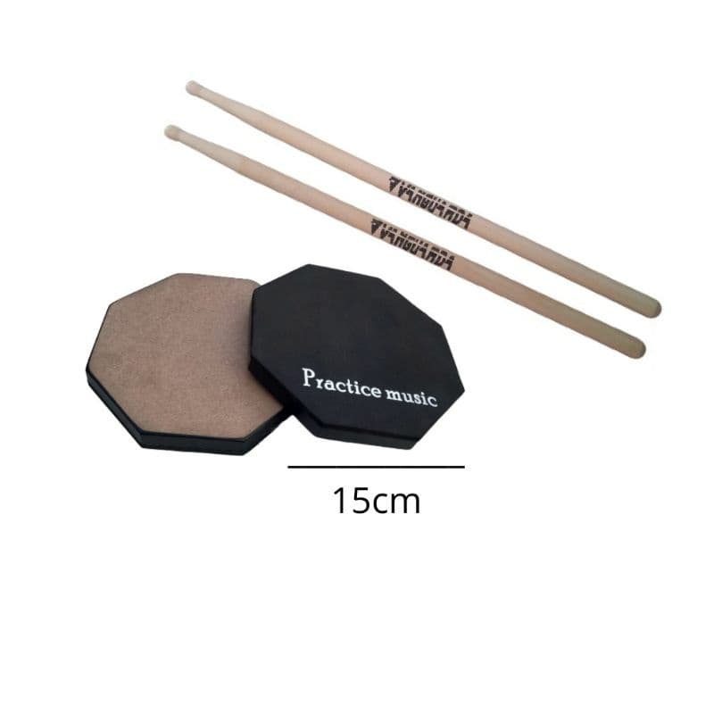 Pad de estudo 15cm + Par de baquetas