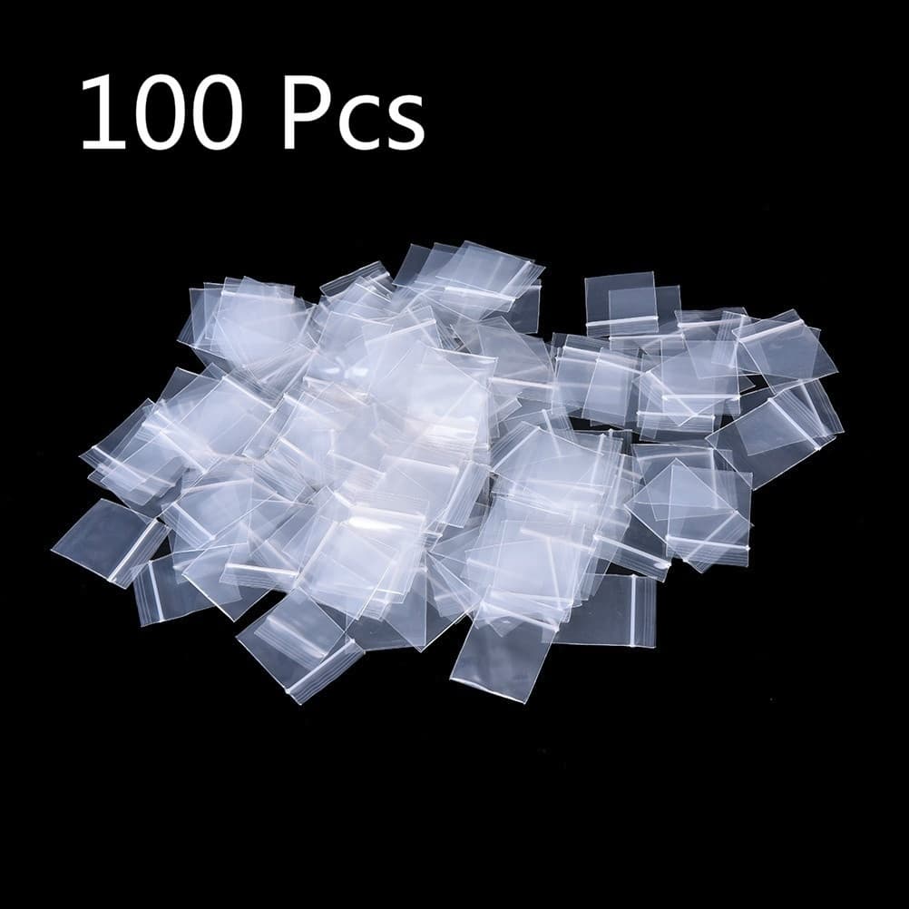 100 Pçs/set 3x3cm Mini Sacos De Bloqueio Embalagem De Plástico Pequenos Com Zíper