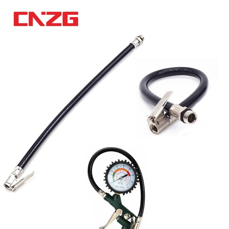 Novo 1Pcs 38cm Adaptador De Mangueira De Ar Para Inflador De Pneus De Carro Tubo De Extensão Auto-Travante Motocicleta