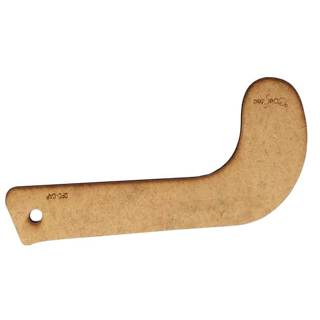 Regua Curva Cava Gancho Grande em MDF