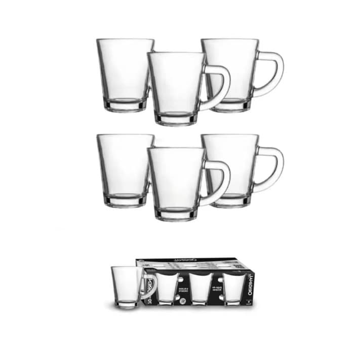 Conjunto De 5 Ou 6 Xícaras De Vidro Para Café Chá 70ML