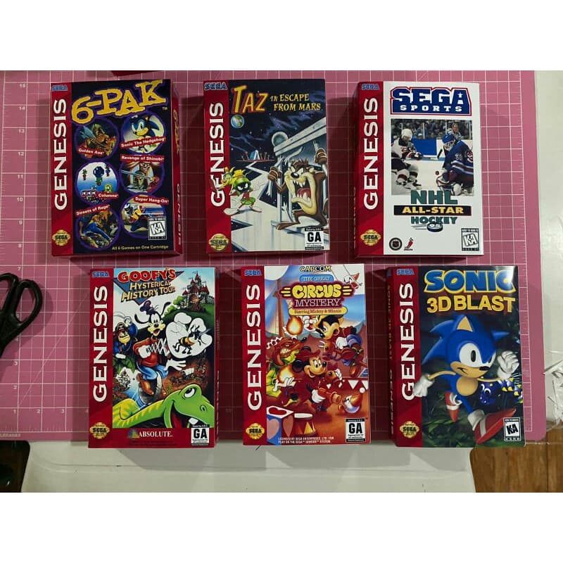 caixa de papelão repro com berço para sega Genesis