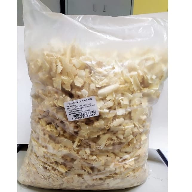 Serragem Solta Pinus Forragem Para Roedores Hamster - 350g