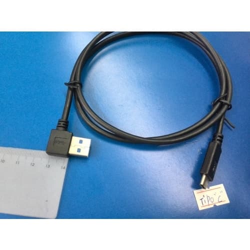 Usb 3.1 Tipo C Macho P/ 3.0 Macho Em L Curvado Cargar Rápido