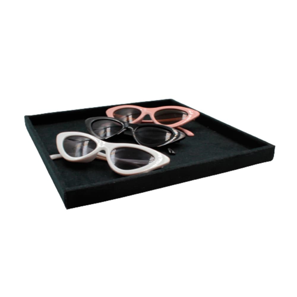 Bandeja Expositora Multiuso para Atendimento Balcão em Veludo BRCL Preta