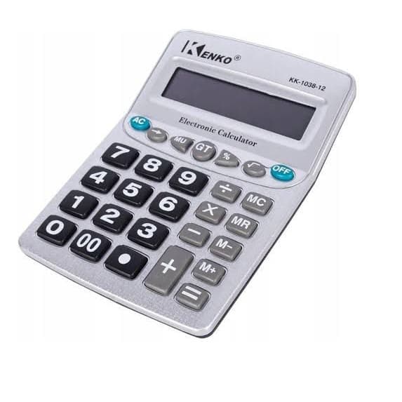 Calculadora convencional de mesa grande de 12 dígitos KENKO KK-1038 TG