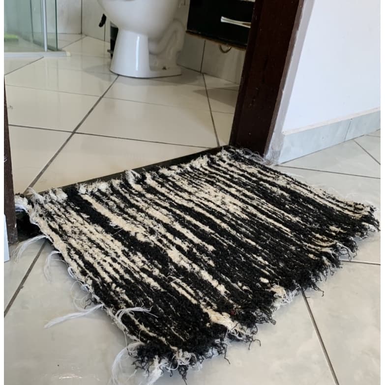 Kit 2 Tapete De Porta/Banheiro Felpudo Algodão Toalha de piso 0,45x0,65.