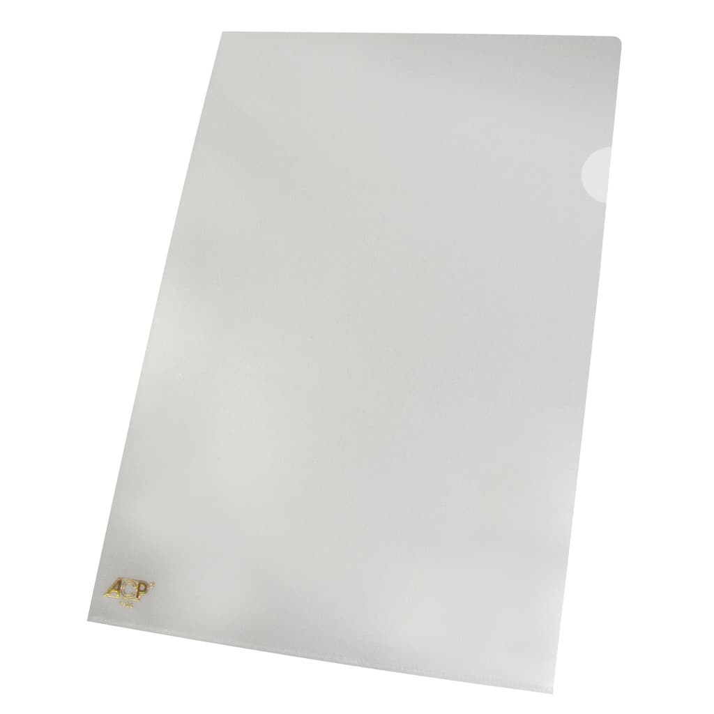 Pasta em L plástica A4 - cristal c/10 unidades