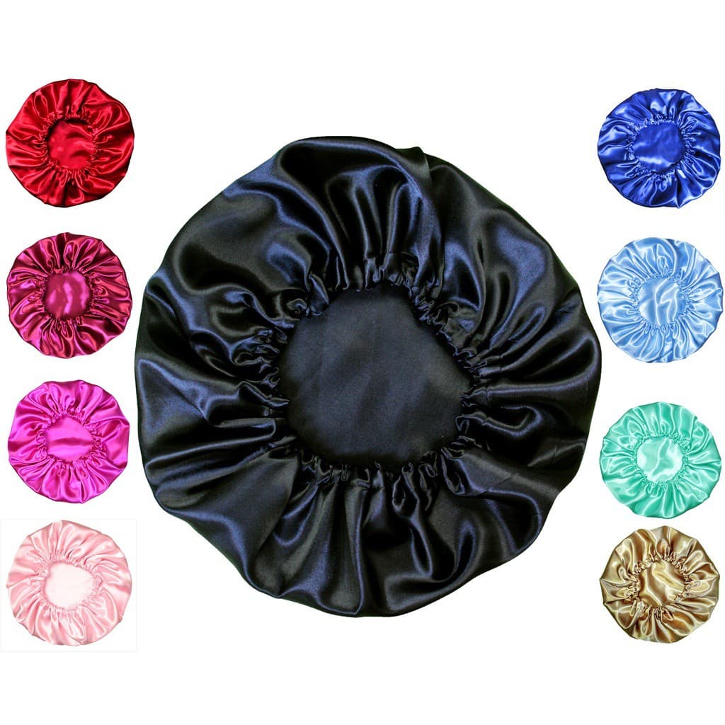 Kit 3Touca de Cetim Antifrizz Banho