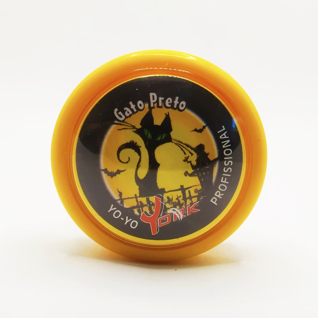 Yoyo York Profissional Gato Preto Black  Eixo Fixo + 3 Cordas De Ioio