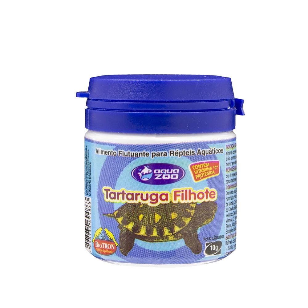 Ração Extrusada Tartaruga Filhote - 10g Alimento Completo para Tartarugas Aquáticas Jovens Filhotes