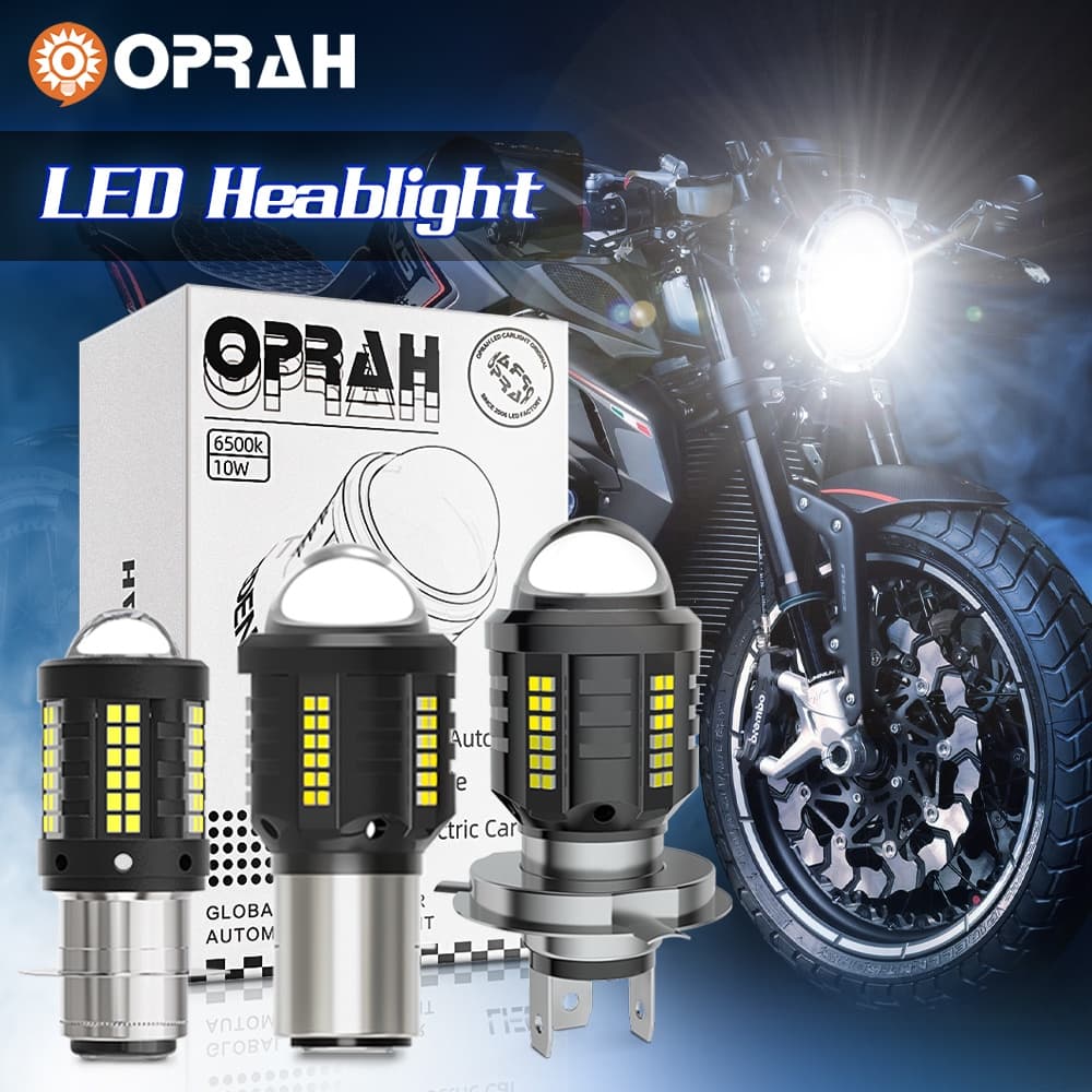 Lâmpada De LED Para Motocicleta 1PC Super Brilhante H4 H6 T19 Farol P15D BA20D Longe Próximo Luz De Projeção Nevoeiro De Duas Cores DC12V-60V