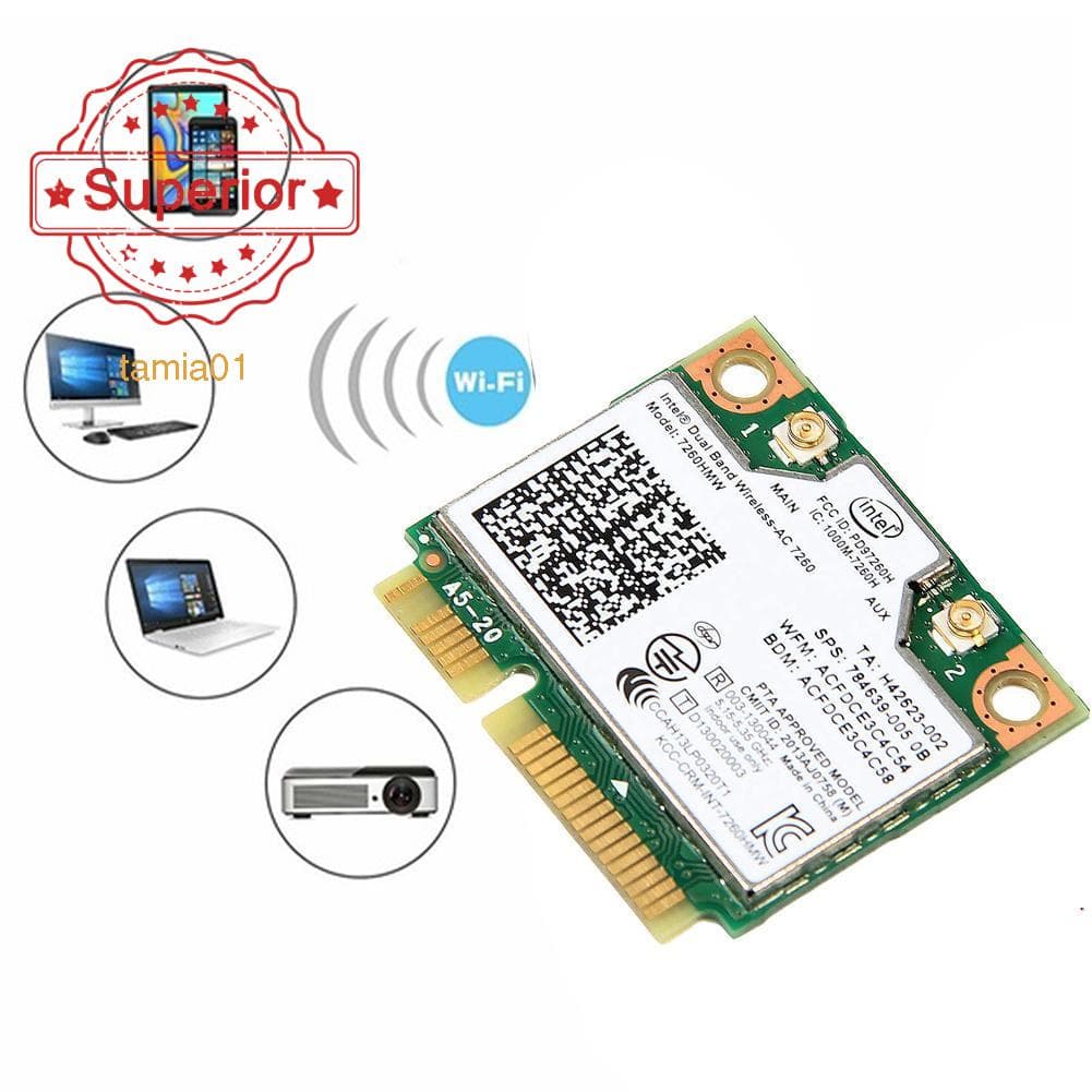 Dual Band Intel 7260 Ac 7260hmw 867 Mbps Wireless Wifi 4.0 Placa De Rede Bt D @ - @ W8T9