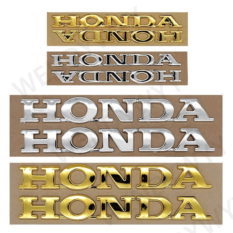 Honda 2 Pcs 3D Emblema Adesivos Para Motocicleta Esquerda E Direita Decoração À Prova D'água De Plástico Rígido
