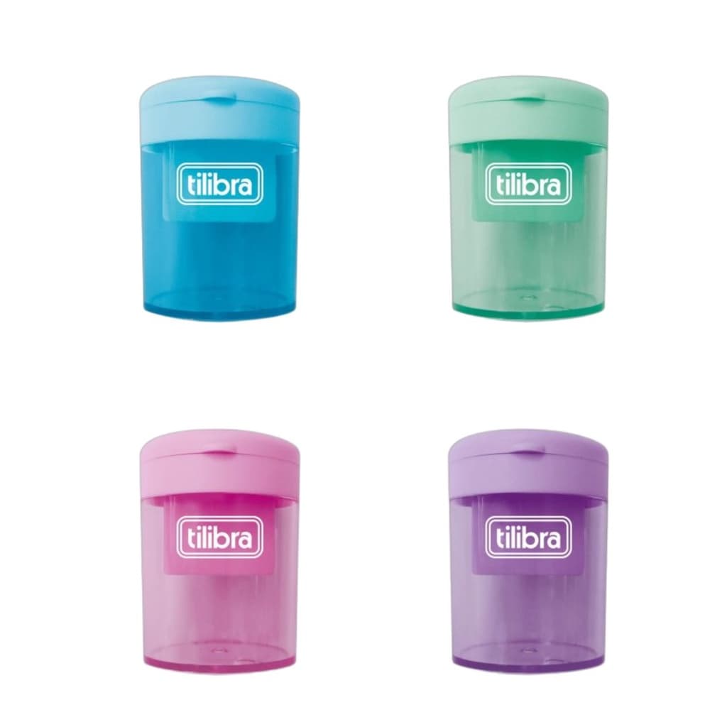 Apontador Depósito 2 Furos Jumbo e Tradicional  AP13 Colorido Tom Pastel - Tilibra