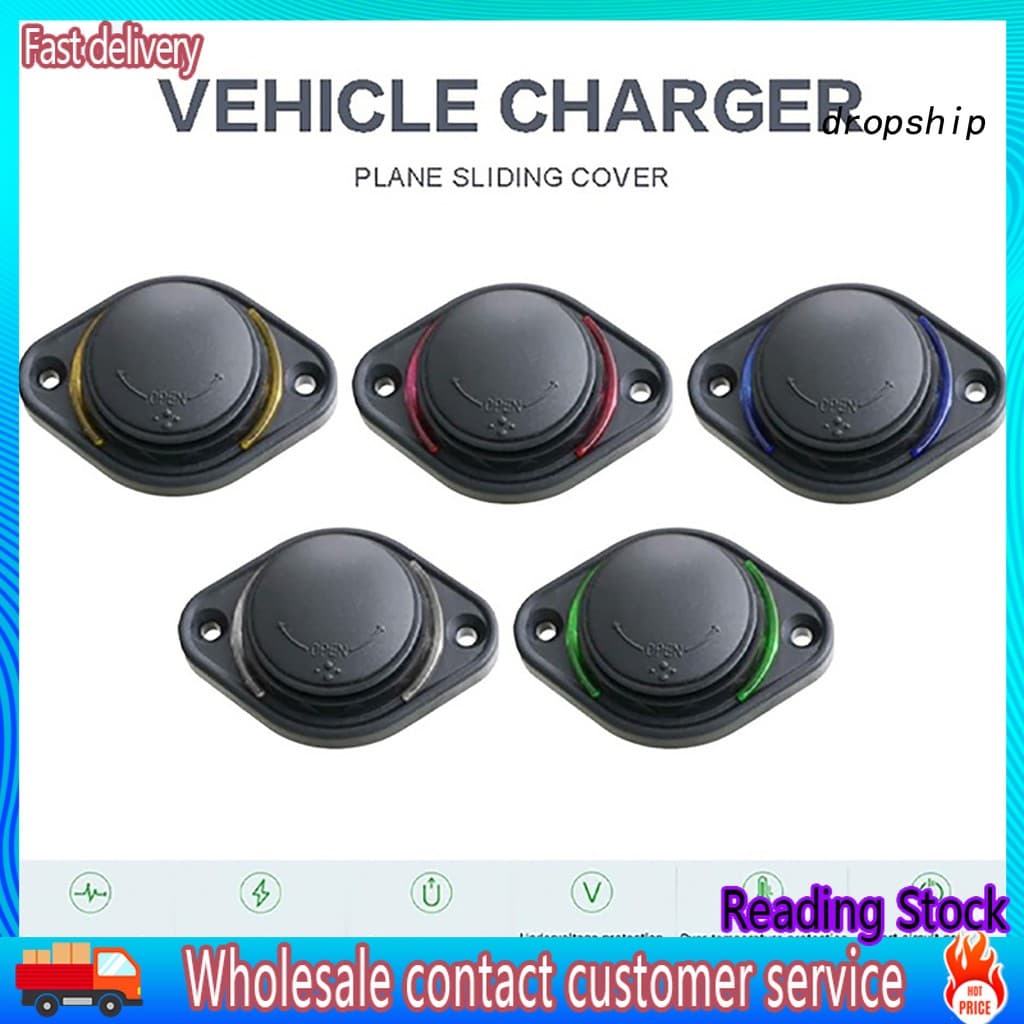 12-24v 3.1a Tomada De Alimentação Com Duplo Carregador Usb Para Barco De Ônibus Carro