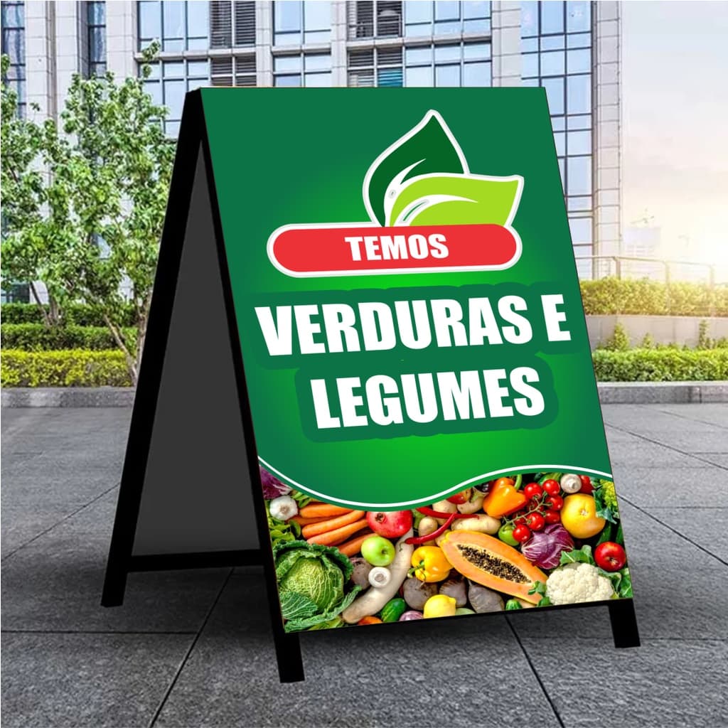 Cavalete 2 LADOS Verduras e Legumes - 45x65