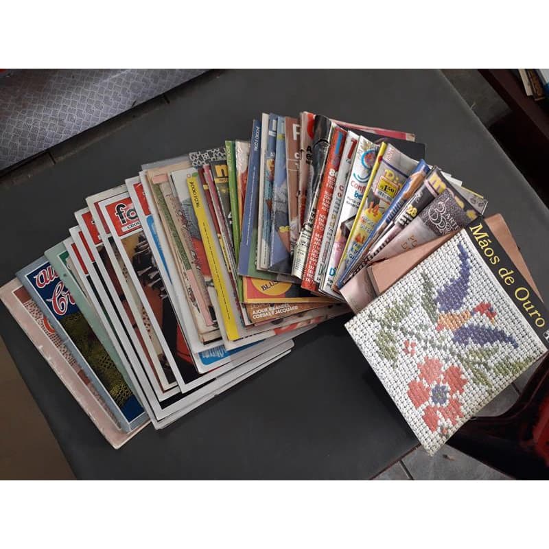 Revista: Crochet, Bordado, Ponto Cruz, Tricô, Mon Tricot, burda, sianinha, Rococó