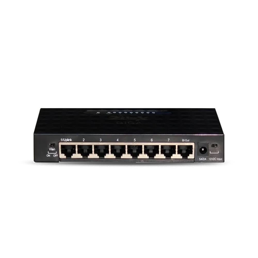Switch PoE Reverso Gigabit 2Flex 8P portas RJ45 10/100/1000M - 2Flex