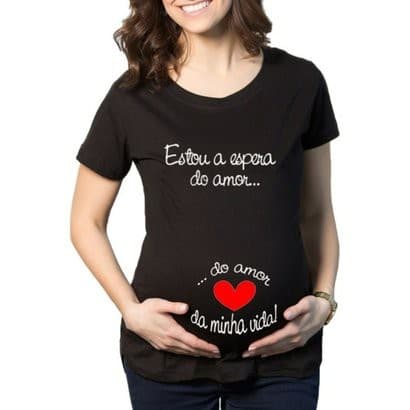 Camiseta Gravida Gestante - Camisa Amor da minha Vida Filho