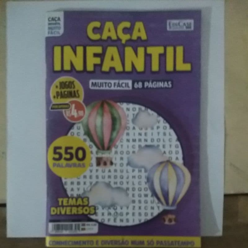 4 Revistas Passatempo Infantil Caça Palavras e Palavras Cruzadas