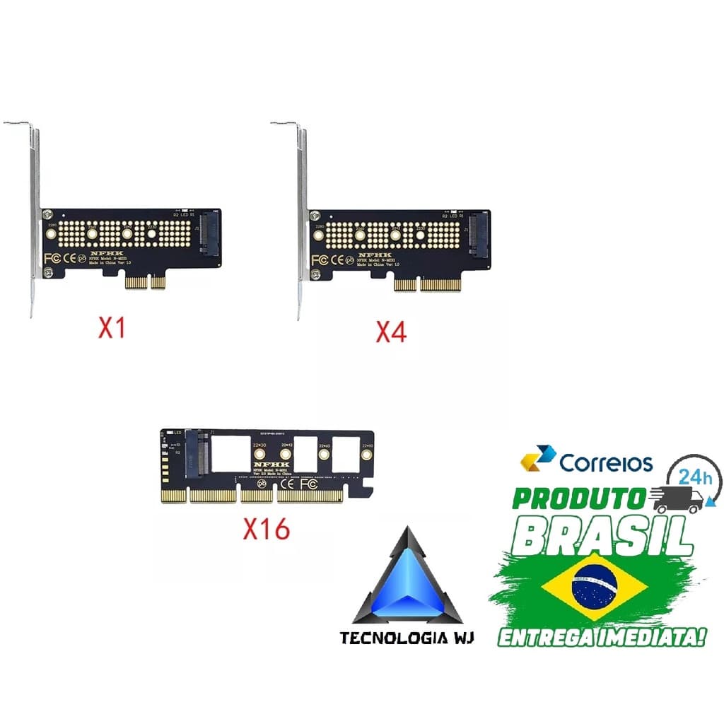 Adaptador Pci Expres NVMe M.2 SSD x1 x4