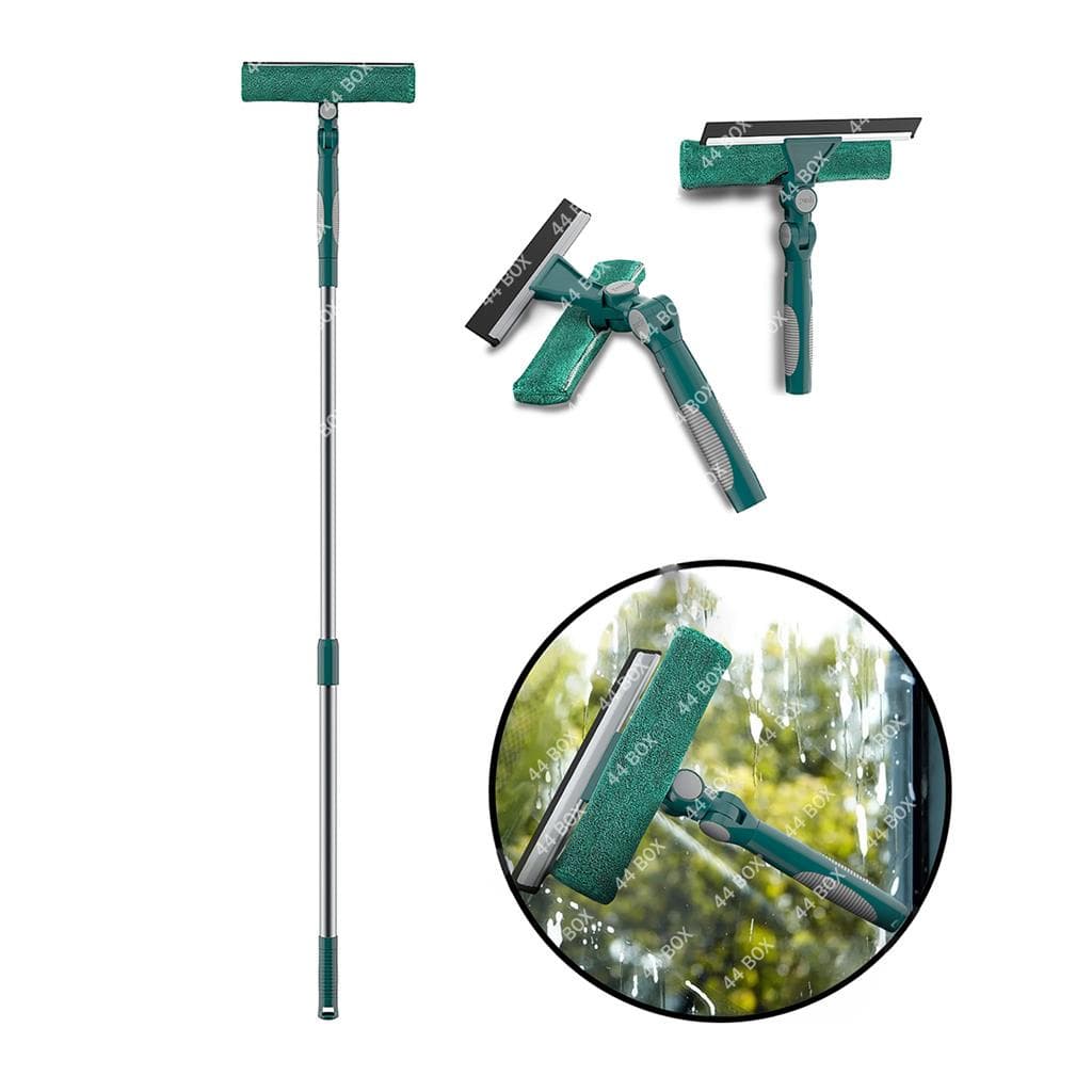 Mop Rodo Limpa Vidros FlashLimp com Cabo Telescópico para Janelas Sacadas e Azulejos