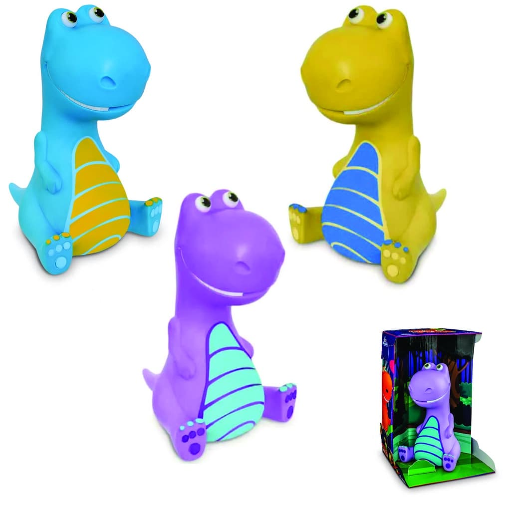 Boneco Dinossauro Tiranossauro Baby Rex Cofrinho Infantil Crianças Menino e Menina - Adijomar