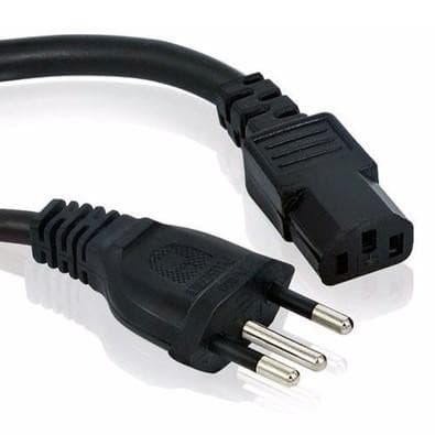 Cabo De Força Tripolar Pp Ac Pc Ps4 Pro 0,75mm 10 Amp 1,80m