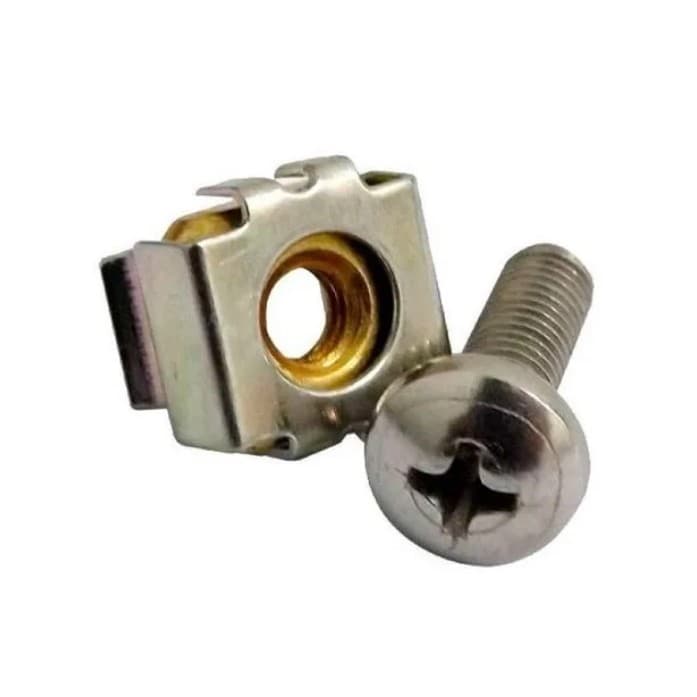 Kit 100 Pçs Porca Gaiola + Parafuso Para rack De Telecom