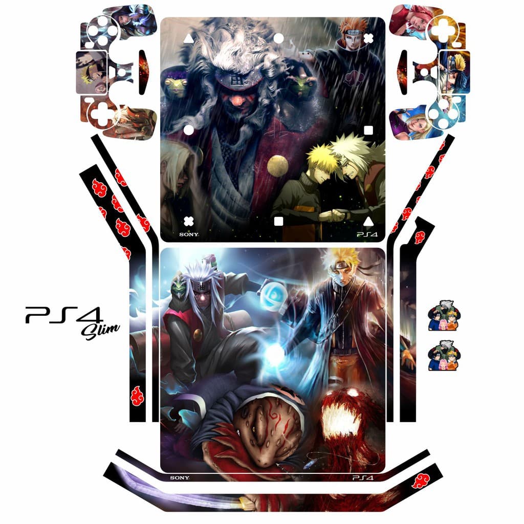 Skin Ps4 Slim Adesivo Naruto e Jiraiya