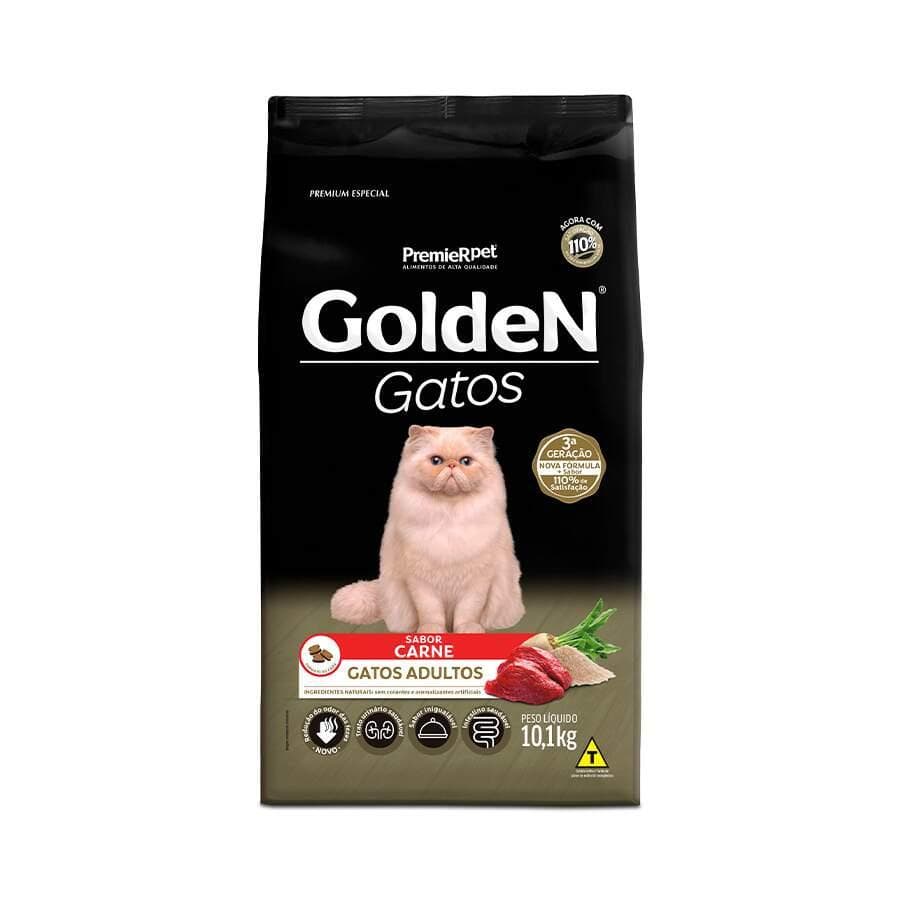 Ração Golden Para Gatos Adultos Sabor Carne 10,1Kg