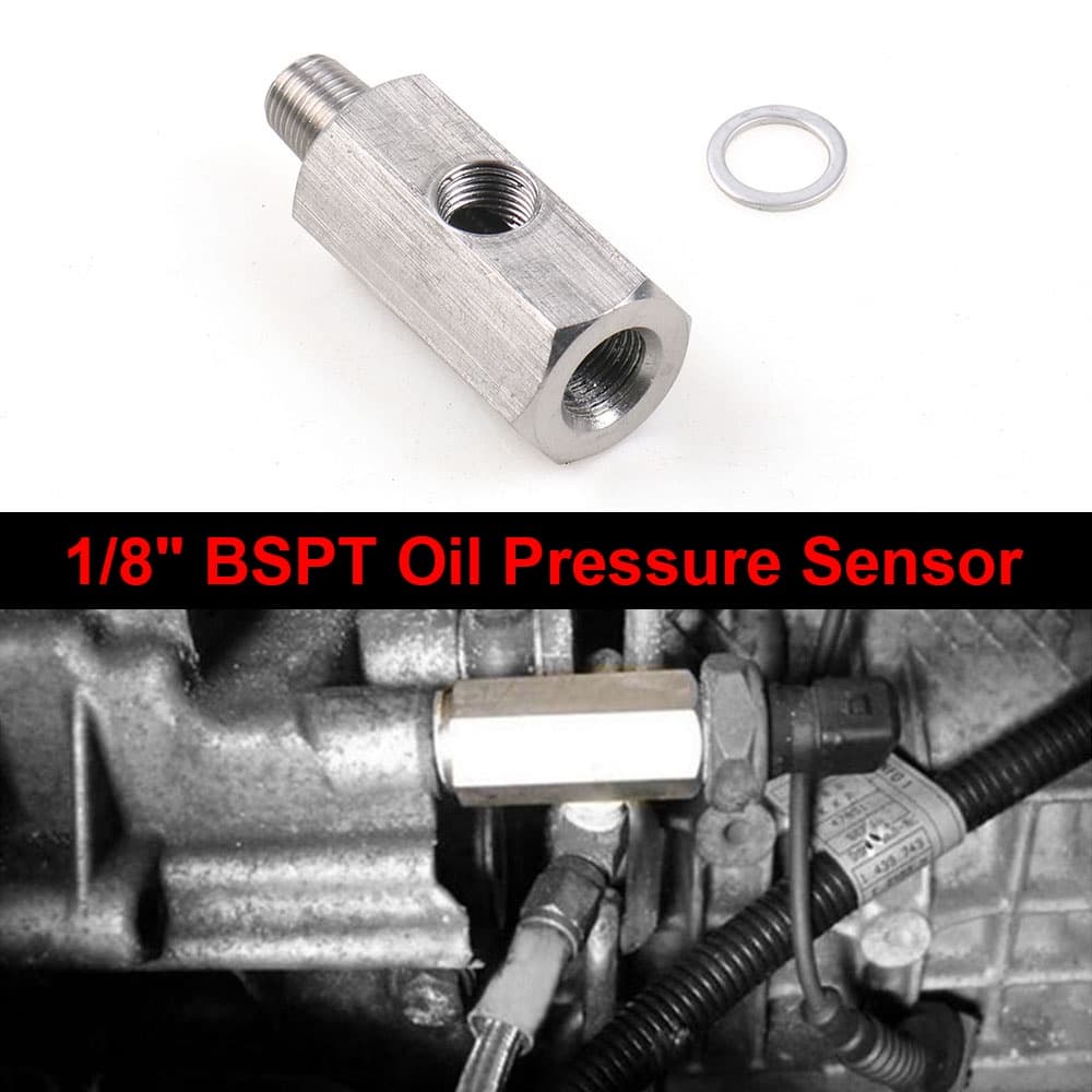 Sensor De Pressão De Óleo BSPT 1/8 " Tee Para Adaptador NPT Turbo Fonte De Alimentação
