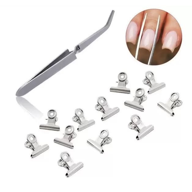 Kit Pinça Curvatura C+12 Presilhas 22mm Unha Especia Barato