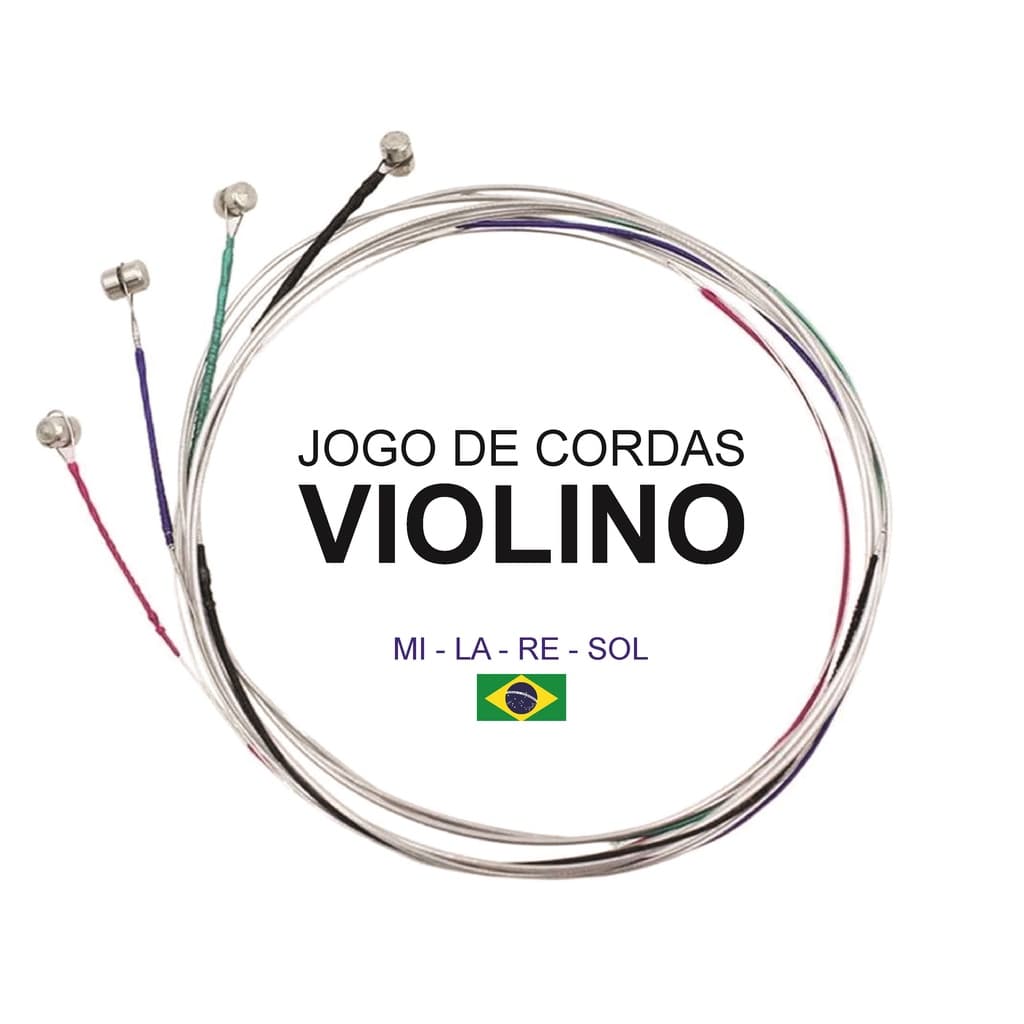 Jogo de Cordas para Violino 4/4 e 3/4 Encordoamento Completo cordas de aço