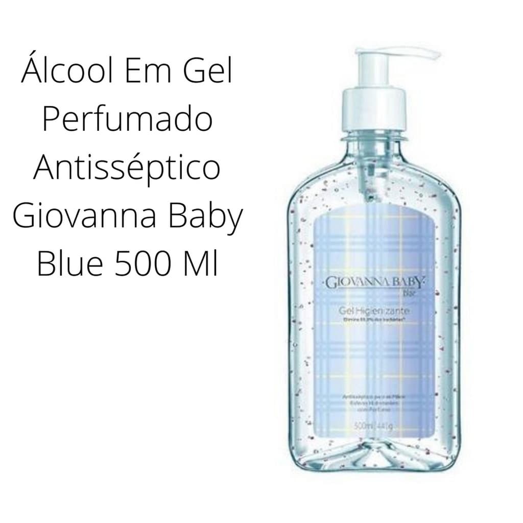 Álcool em Gel Higienizante Giovanna Baby 70% Blue Com Válvula Pump 500 ml Perfumado Cheiro de Bebê
