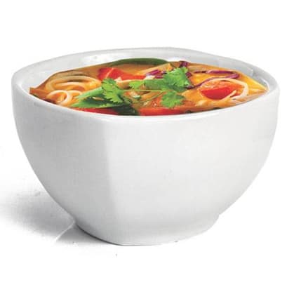 kit 4 ou 6 Cumbucas Quadrada Grande 450ml- Porcelana