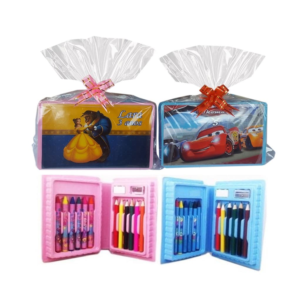 Kit 15 Unid. Maleta Estojo De Pintura Personalizado Lembrancinha Festas Infantil