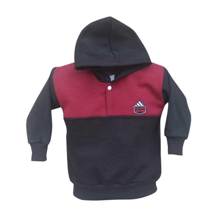 kit C/2 Blusas Moletom Bebê E Infantil Com Capuz e Botão