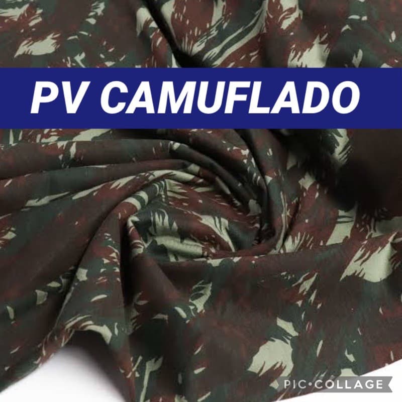 Tecido Malha PV Camuflado - 1 metro - malha camuflada fria poliviscose