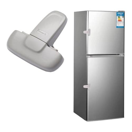 Trava Porta Geladeira Crianças Segurança Cinza - Adesivo 3m