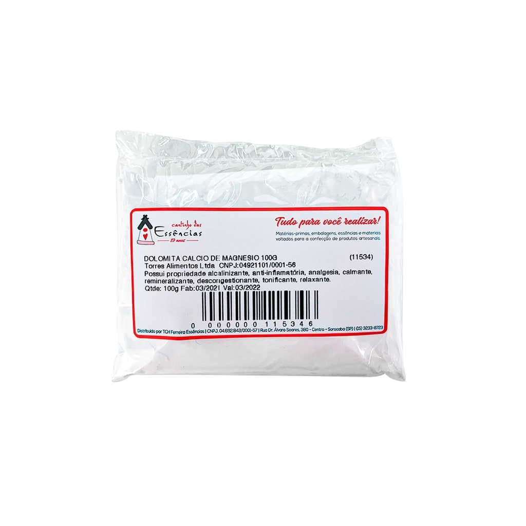 Dolomita cálcio de magnésio 100g. Para cosméticos em geral.