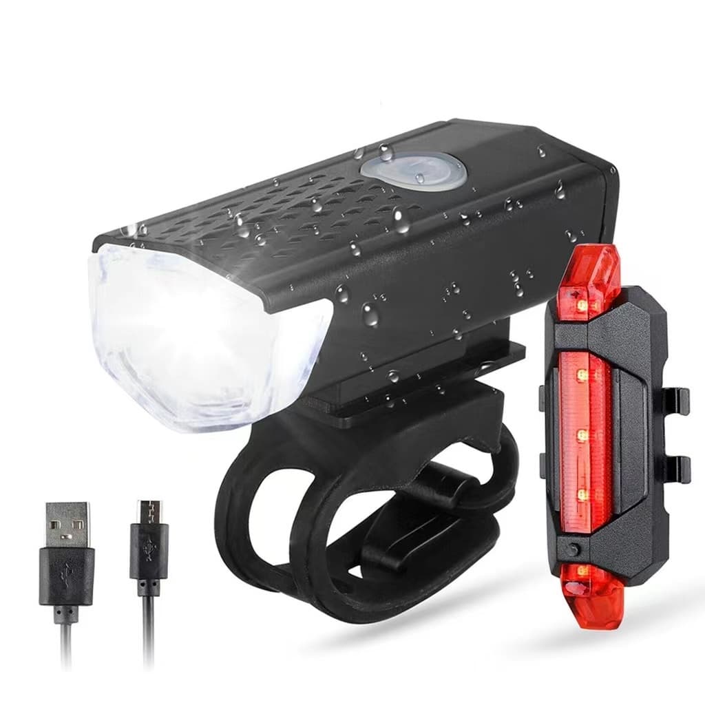 Kit Lanterna E Farol Bicicleta Bike Luz Ultra Led A Prova D'agua MT2255 (5) MT039 (F3)