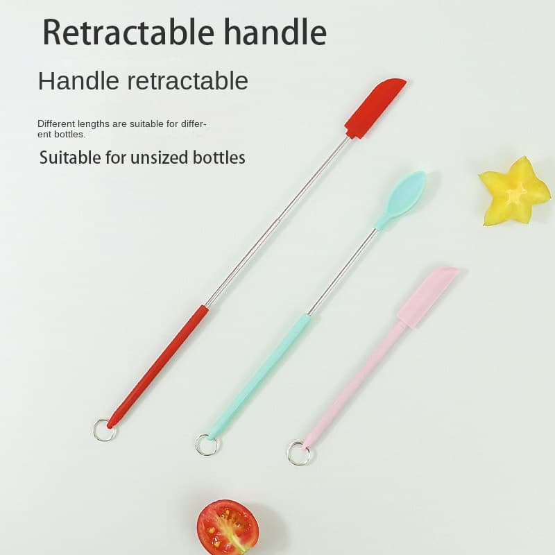 Mini Espátula De Silicone Retrátil Para Cosmético/Cozinha/Assar/Molho