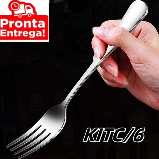 Kit C/6 Garfo De Inox , Talheres De Cozinha Super Alta Qualidade