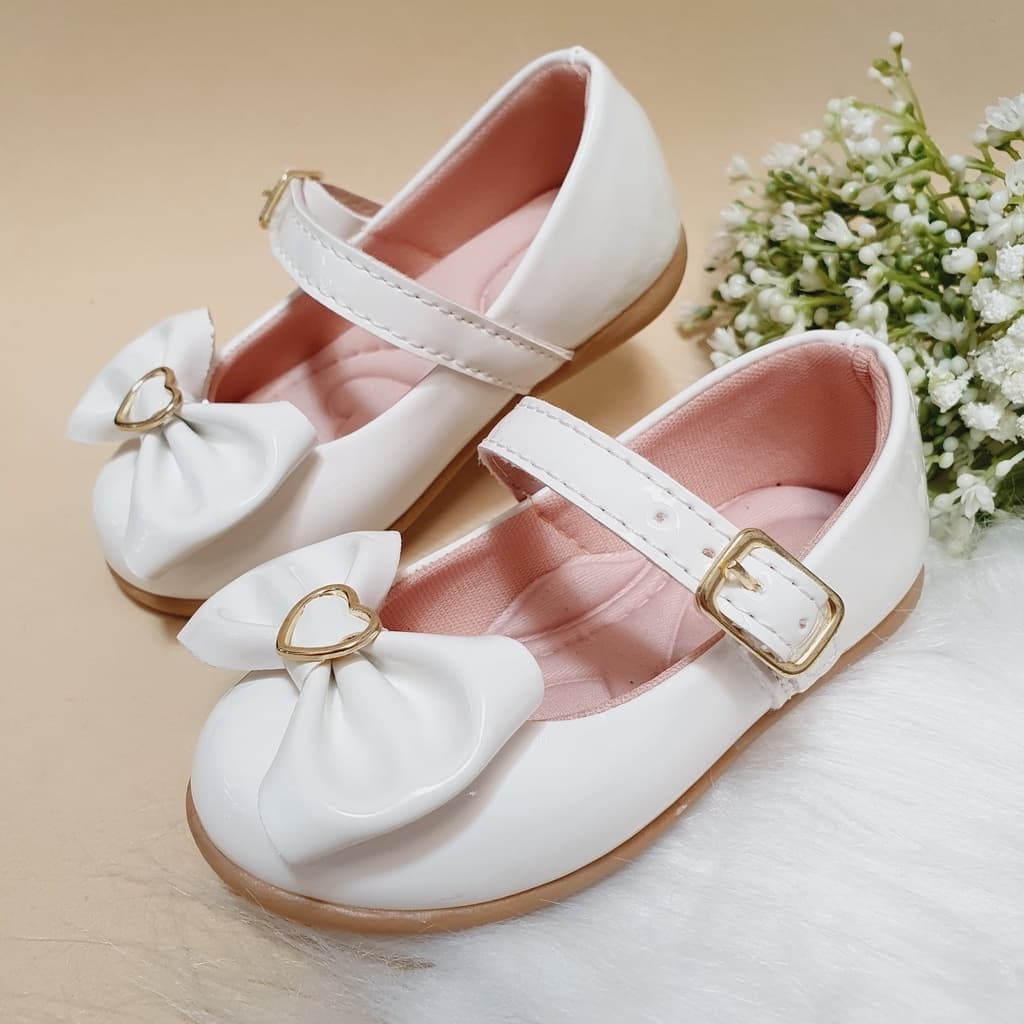 Sapatilha Infantil Menina Com Laço Detalhe Coração 16 ao 34