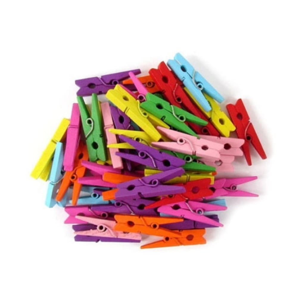 Mini Pregador de madeira - 50 peças cada Decorativo Lembracinha