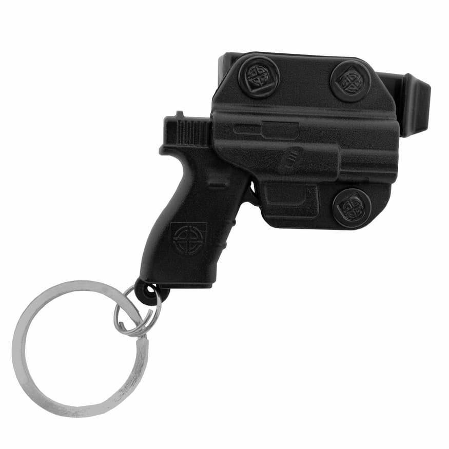 Chaveiro Holster Bélica Coldre e Pistola Removível Preto