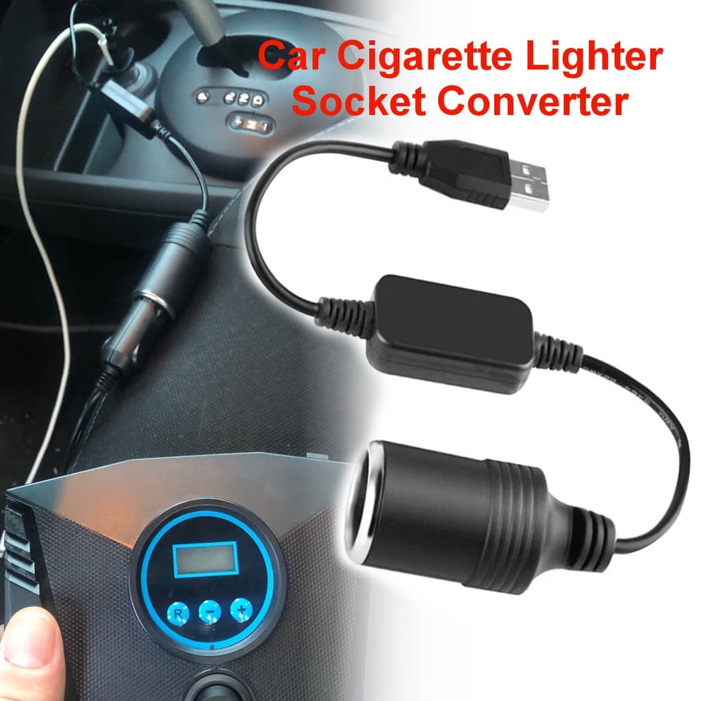 Conversor De Soquetes Para Isqueiro De Carro 5V 2A Adaptador Com Fio Acessórios Eletrônicos Automáticos