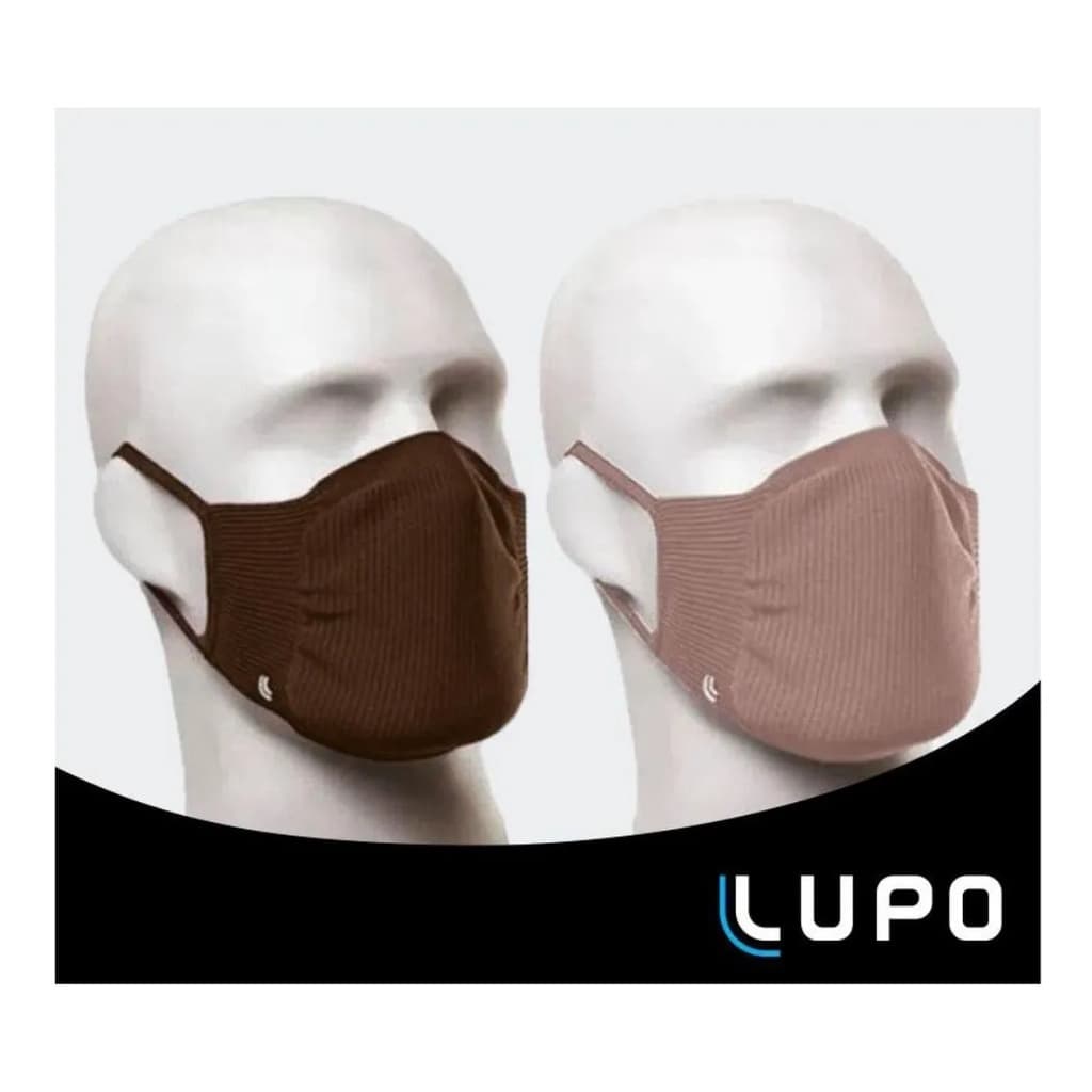 Mascara Adulto Lupo Zero Costura - Kit C/2 Unidades - Marrom E Nude